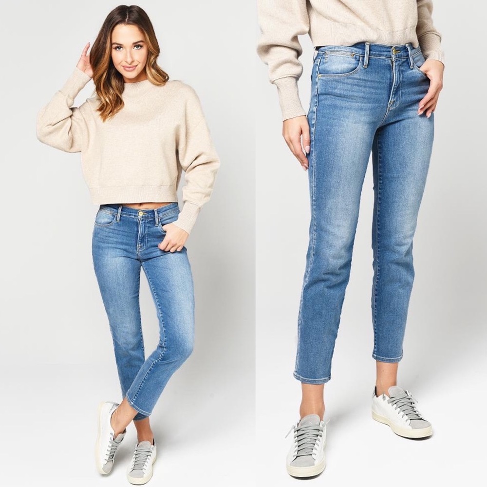 FRAME Le High Straight Sanded Seam Jeans Size 25